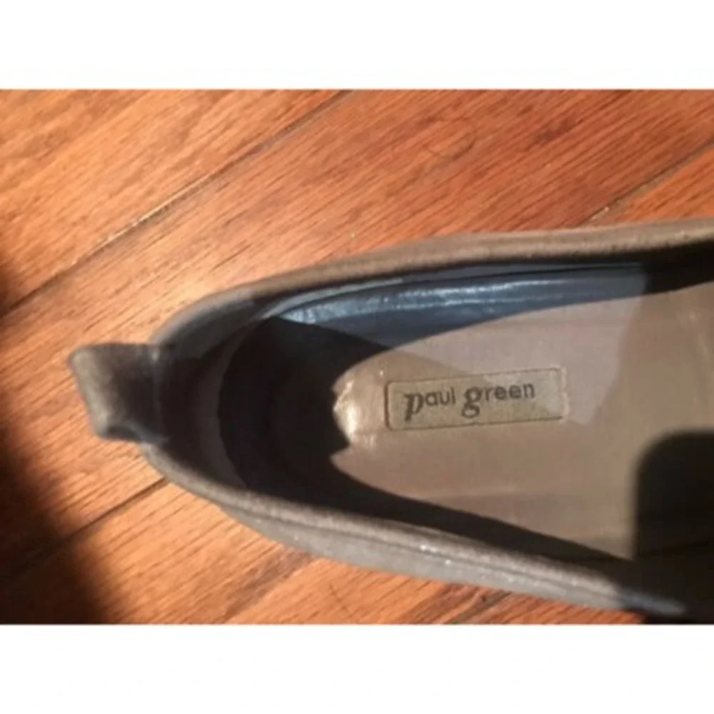 Paul Green two tone leather Posh espadrilles flat slipon sneakers size 8.5